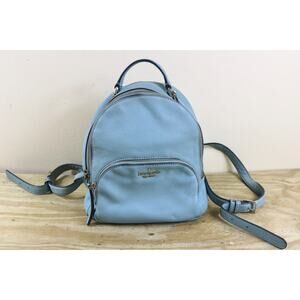 Kate Spade Backpack Blue Pebble Leather Jackson Small Bag